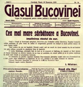 # DobrogeaAcademică. 102 ani de la Unirea Bucovinei (28 noiembrie 1918) „Cel dintâiu gând al Bucovinei dezrobite se îndreaptă către Regatul României, de care întotdeauna am legat nădejdea dezrobirii noastre”