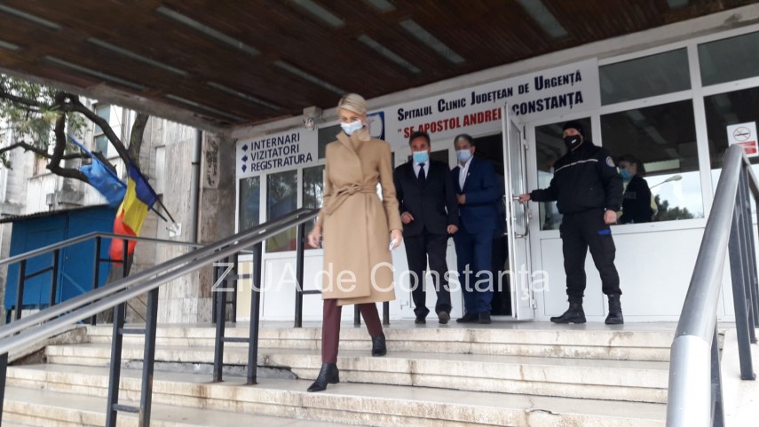raluca turcan si marcel bolos declaratii de presa la spitalul judetean constanta 733092