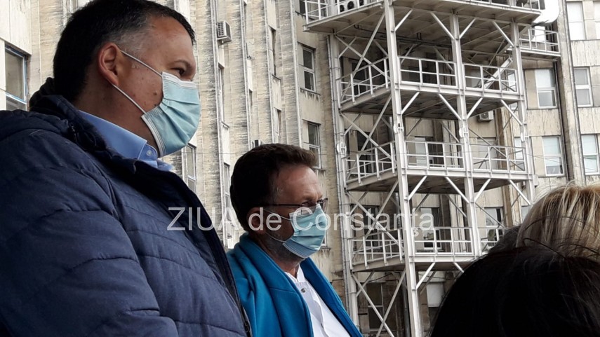 raluca turcan si marcel bolos declaratii de presa la spitalul judetean constanta 733092