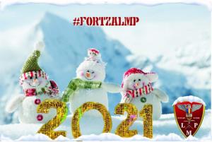 Plugușorul Ligii Militarilor Profesioniști Mâine anul se înnoiește/Costul vieții noastre crește/ Și salariul tot pe loc/Cîțu-i fratele lui Boc!