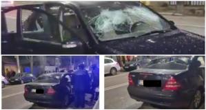 Brăila. Scandal între două găști în Brăilița. Una din mașinile implicate este de Constanța (galerie foto) 