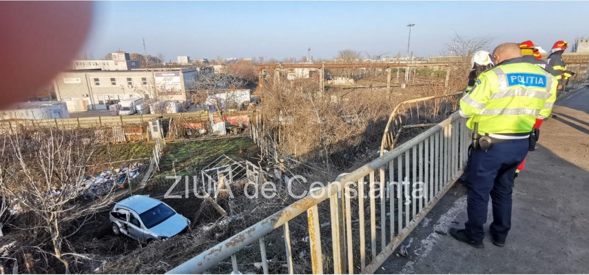 constanta o masina a cazut de pe podul ipmc galerie foto video 741279