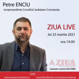 ZIUA LIVE. Petre Enciu prezintă stadiul proiectelor cu fonduri europene derulate de Consiliul Județean Constanța    