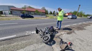 Video Accident rutier grav în Tariverde, județul Constanța. Un motociclist, implicat    