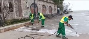 Polaris M Holding Constanța, acțiunea de spălare pe faleza Cazinoului (video)  