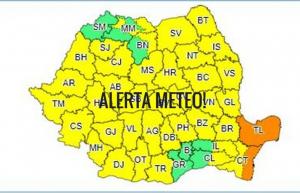 UPDATE Meteorologii împart județul Constanța în două. O parte este sub Cod Galben, cealaltă sub Cod Portocaliu  