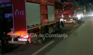 O mașină a luat foc în Centrul Vechi al municipiului Constanța   