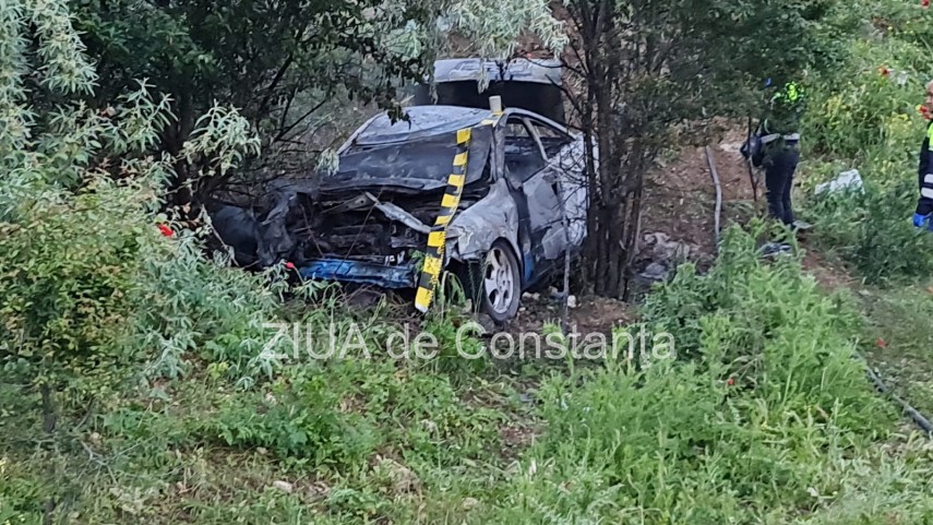 accident rutier pe podul nou de la agigea de pe a 4 masina cazuta intr o rapa a luat foc cinci victime