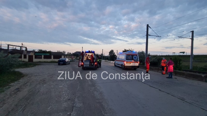 accident rutier pe podul nou de la agigea de pe a 4 masina cazuta intr o rapa a luat foc cinci victime