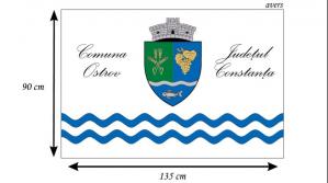  A fost aprobat modelul steagului comunei Ostrov-județul Constanța. Ce reprezintă brâul undat și ciorchinele de struguri 