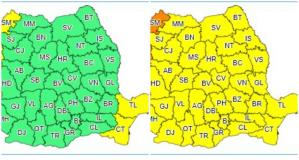 UPDATE Două Coduri Galbene pentru Dobrogea
