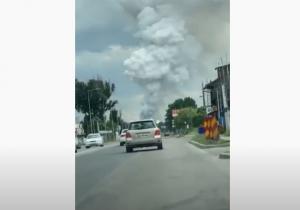Momentul în care se produce deflagrația la Celco Constanța. Avem filmarea (galerie foto+video)