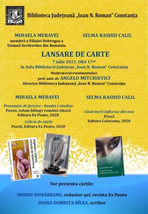 Dublă lansare de carte la Biblioteca Județeană „Ioan N. Roman“ Constanța