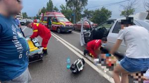 Accident rutier în Mamaia. Un copil, rănit (video) 