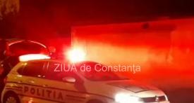 Județul Constanța. O parte din drum s-a surpat. Zona este balizată