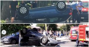 Două accidente similare. Unul în Mamaia, altul în Constanța. Ambele cu mașini cu roțile în sus și cu victime 