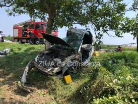 UPDATE. Județul Constanța Accident rutier grav pe drumul spre Techirghiol. Un mort și o persoană inconștientă (galerie foto+video)      