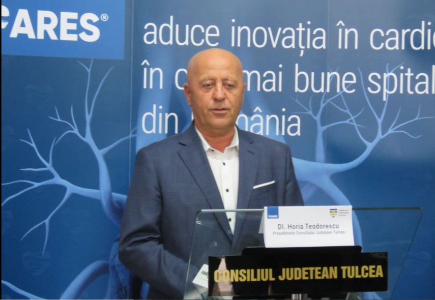 presedintele cj tulcea horia teodorescu la lansarea centrului de cardiologie si radiologie interventionala