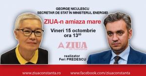 Secretarul de stat în Ministerul Energiei, George Niculescu, invitat la „ZIUA-n amiaza mare“  