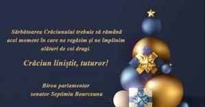 Senator Septimiu Bourceanu, mesaj de Crăciun