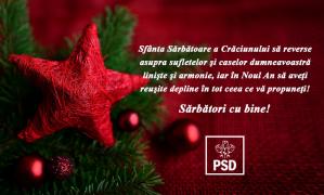 PSD, mesaj de Crăciun și de Anul Nou