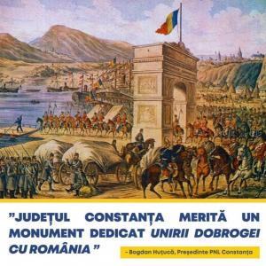 Bogdan Huțucă susține inițiativa de a ridica un monument al Unirii Dobrogei cu România 