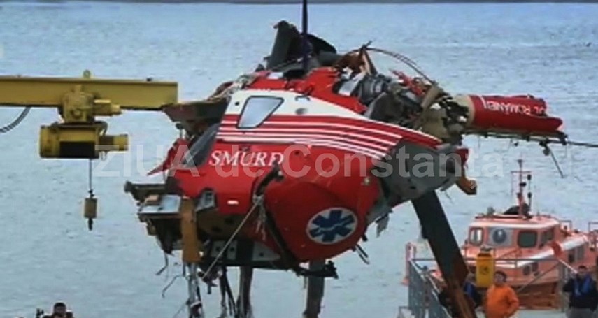 Elicopterul SMURD care a căzut în Lacul Siutghiol
