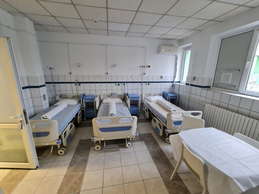 Paturi pentru pacienții cu Covid în Spitalul de Boli Infecțioase Constanța. 