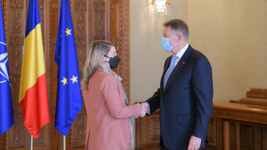 Președintele României, Klaus Iohannis și ministrului afacerilor externe din Canada, Mélanie Joly