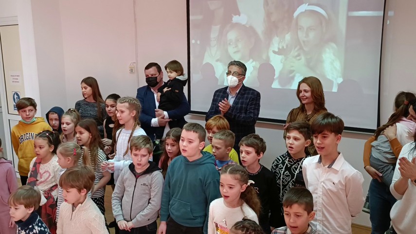 Copii din Ucraina, foto: Facebook/ Biblioteca Județeană „Panait Cerna" Tulcea