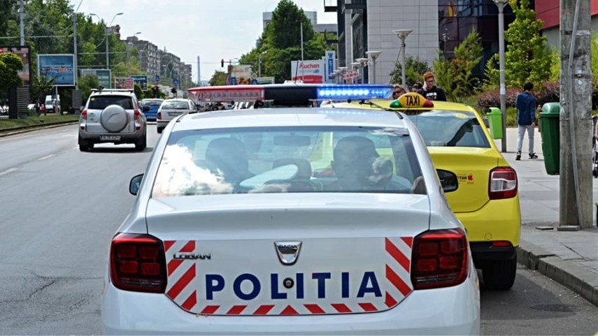 Imagine cu rol ilustrativ de inetrveție a Poliției, Sursa foto: facebook/ DGPMB 