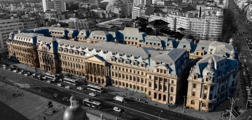 Palatul Universității București. Foto: facebook/Ministerul Dezvoltării