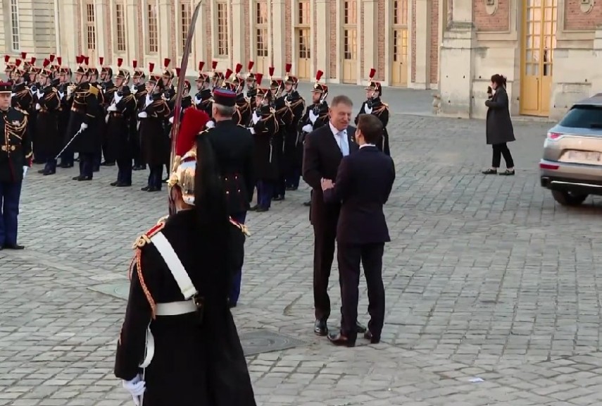 Iohannis înaintea reuniunii informale a Consiliului European de la Versailles Foto captură video Youtube