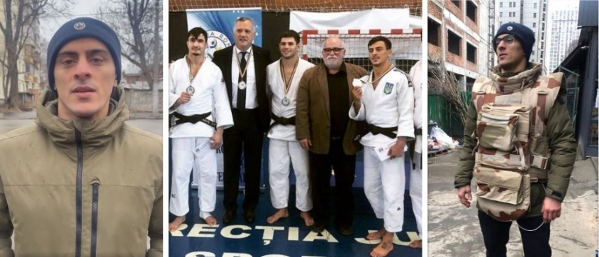 Georgii Zantaraia, într-o dublă ipostază: sportiv, dar și apărător al patriei sale, Ucraina. 