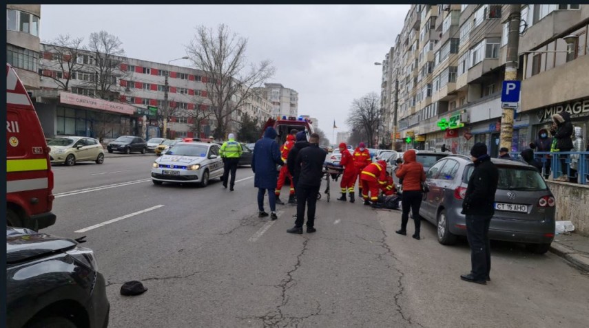 Un pieton a fost ranit in urma unui accident rutier in Constanta (GALERIE FOTO+VIDEO)      