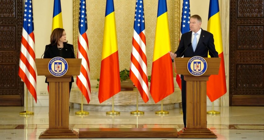Klaus Iohannis și Kamala Harris, Sursa foto: Administrația Prezidențială 