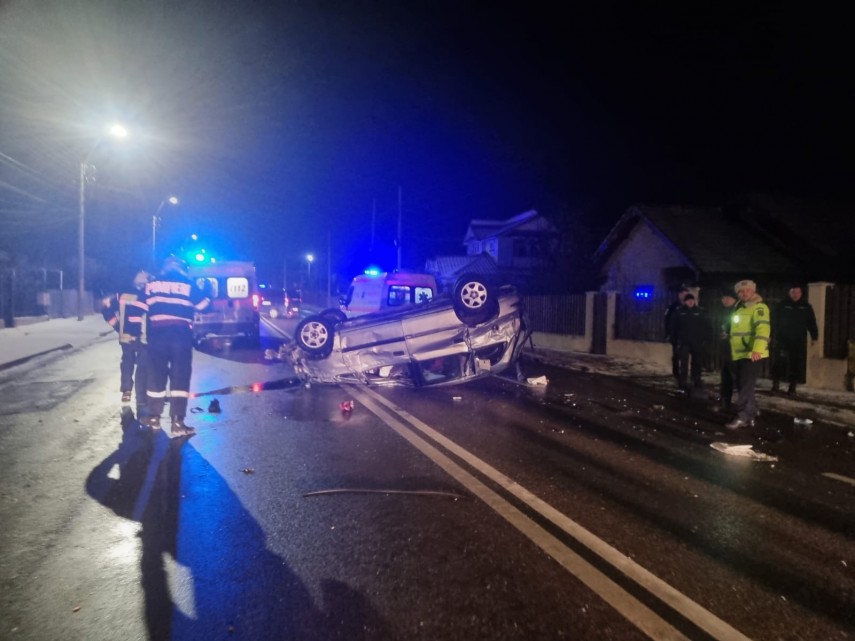 Accident rutier în Piatra Neamț. Foto: ISU Neamț