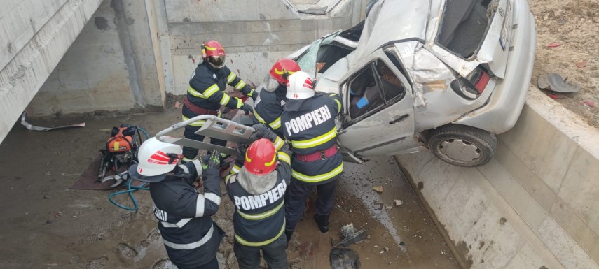 Accident rutier mortal în județul Sibiu. sursa foto: ISU Sibiu