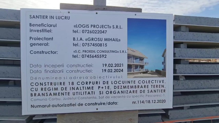 Panou Investiție Logis Project de la Corbu, sursă foto: ZIUA de Constanța