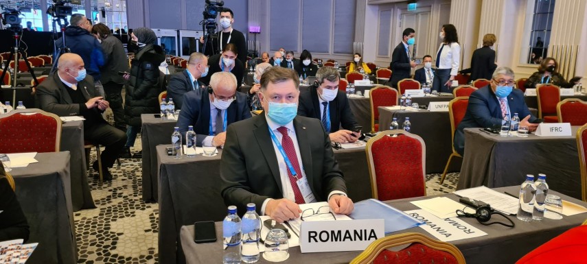 Ministrul Sănătății Alexandru Rafila la Reuniunea la nivel înalt privind sănătatea și migrația în Regiunea Europeană a OMS. Foto: Ministerul Sănătății