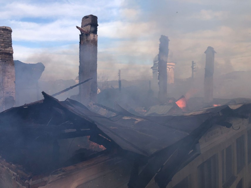 Imagine de la incendiu, foto: ISU Argeș