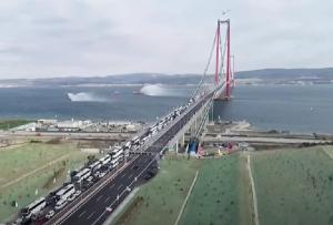 Turcia a inaugurat cel mai lung pod suspendat din lume, peste Strâmtoarea Dardanele. Ce lungime are (VIDEO)