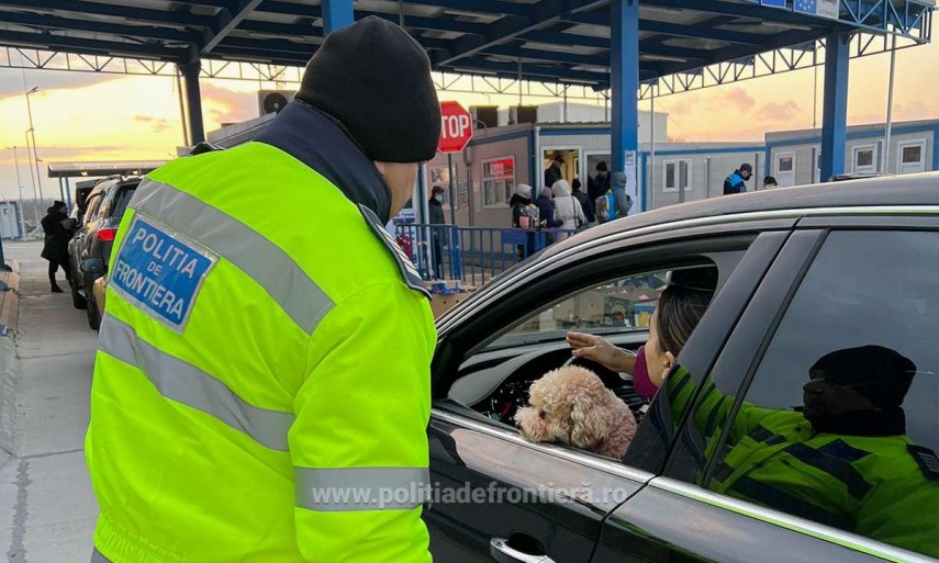 Refugiați din Ucraina sosiți în România. Foto: Poliția de Frontieră