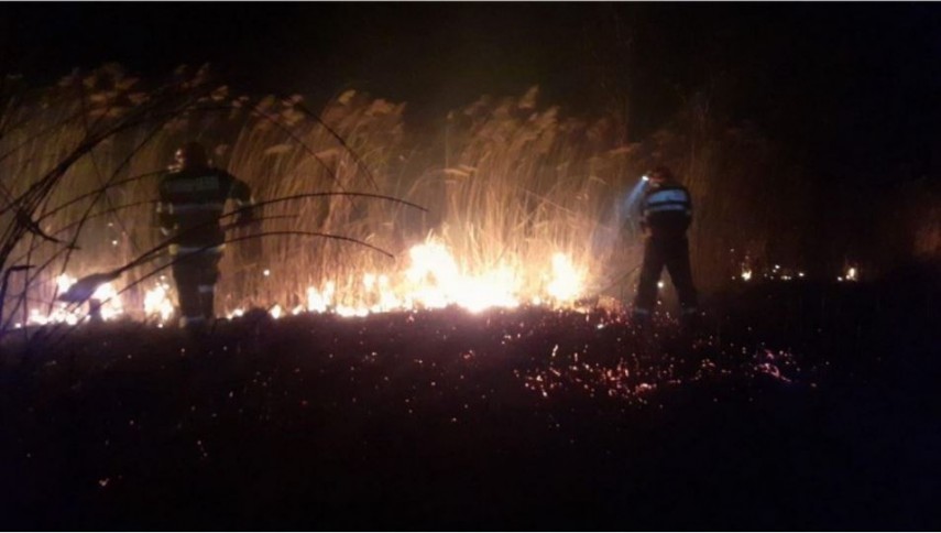 Imagine de la un incendiu, Sursa foto cu rol ilustrativ: ISU Delta Tulcea 
