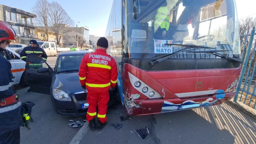 Accident de autocar. Foto: ZIUA de Constanta