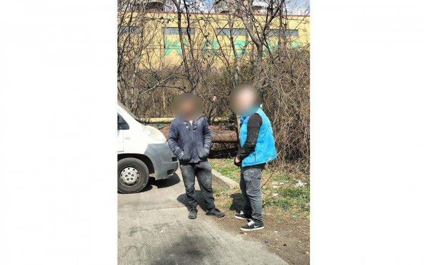 Suspecți de furt prinși în flagrant. Foto: Primăria Constanța