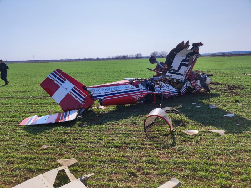 Avion prabușit în județul Prahova. foto: ISU Prahova