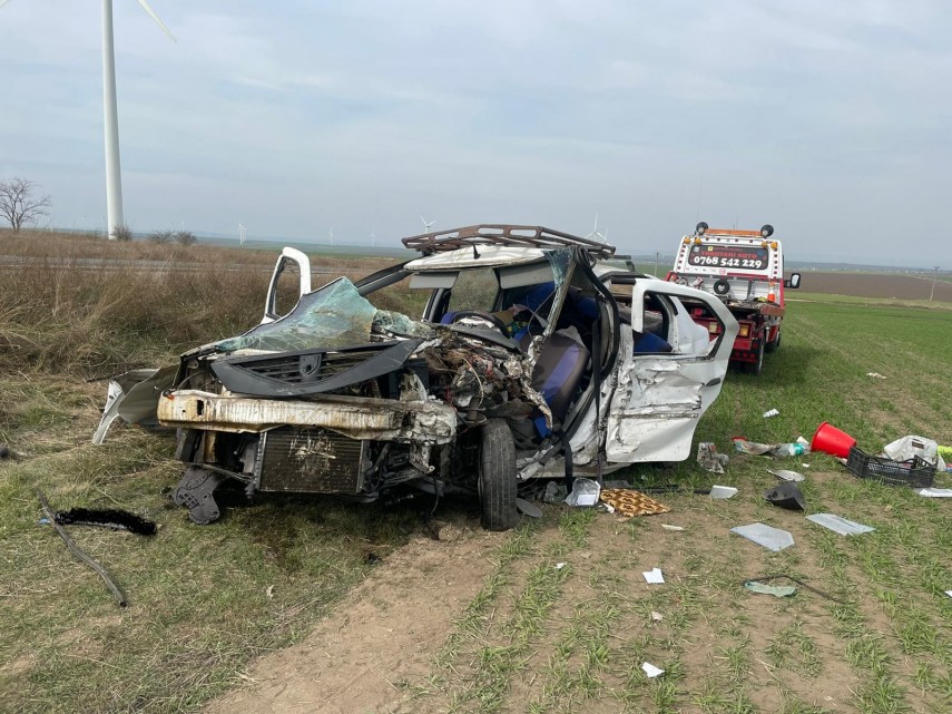 Imagine de la accidentul rutier, foto: ZIUA de Constanța