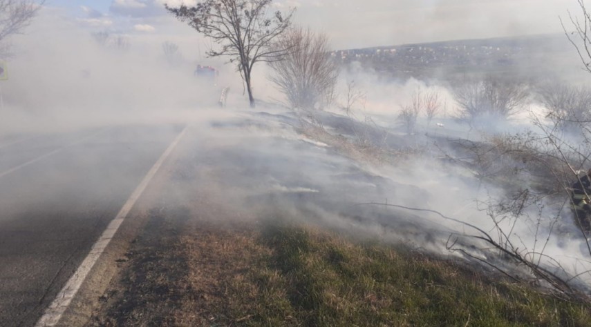 Incendiu Jijila si Măci. Foto: ISu Delta Tulcea