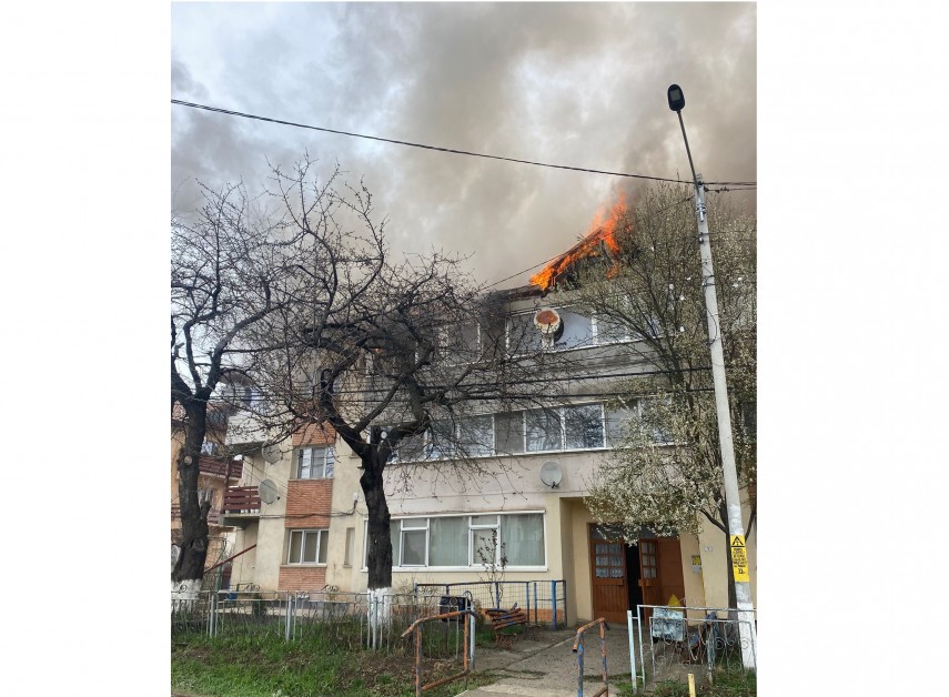 Incendiul din Iași, foto: ISU Iași